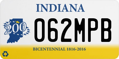 IN license plate 062MPB