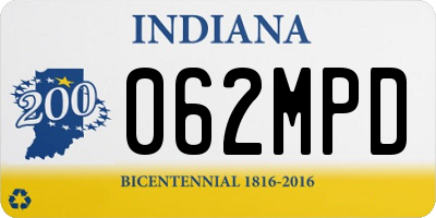 IN license plate 062MPD