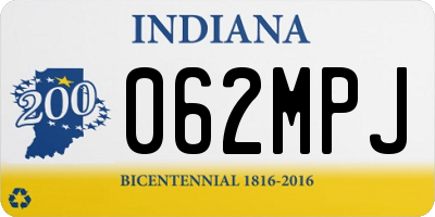 IN license plate 062MPJ