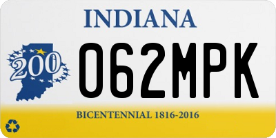 IN license plate 062MPK