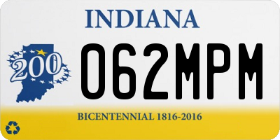 IN license plate 062MPM