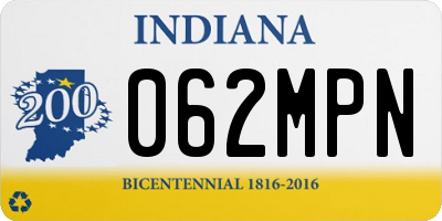 IN license plate 062MPN