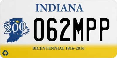 IN license plate 062MPP