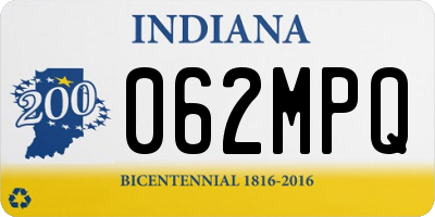 IN license plate 062MPQ