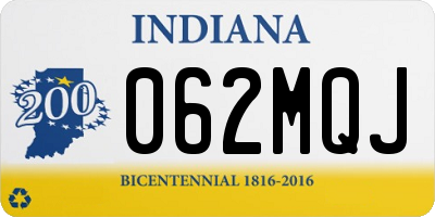IN license plate 062MQJ