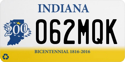IN license plate 062MQK
