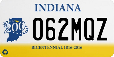 IN license plate 062MQZ