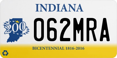 IN license plate 062MRA