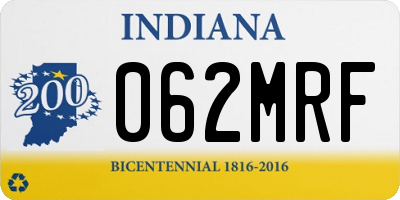 IN license plate 062MRF