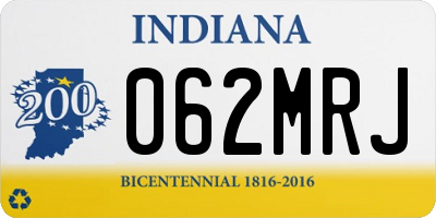 IN license plate 062MRJ