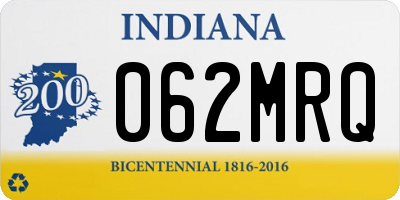 IN license plate 062MRQ