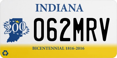 IN license plate 062MRV
