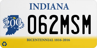 IN license plate 062MSM