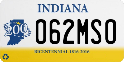 IN license plate 062MSO
