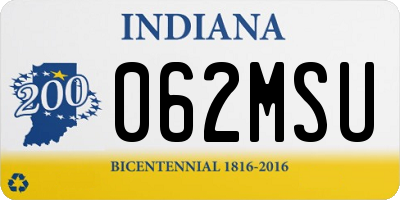 IN license plate 062MSU