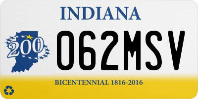 IN license plate 062MSV