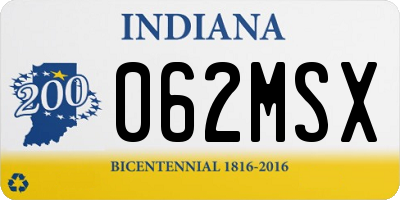 IN license plate 062MSX