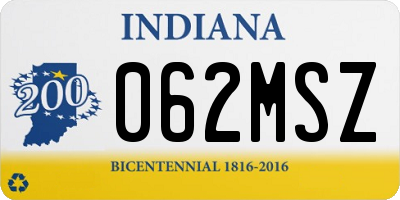 IN license plate 062MSZ