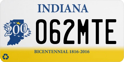 IN license plate 062MTE