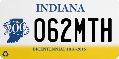 IN license plate 062MTH