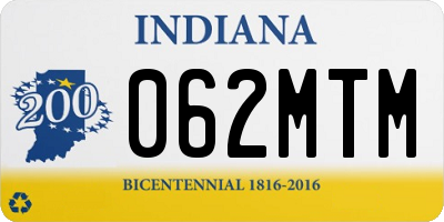 IN license plate 062MTM