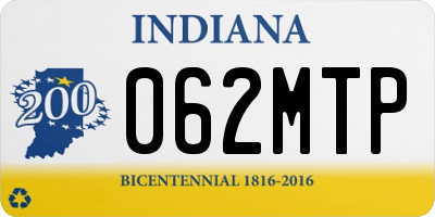 IN license plate 062MTP