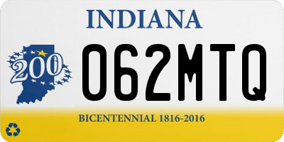 IN license plate 062MTQ