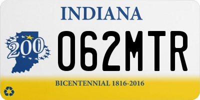 IN license plate 062MTR