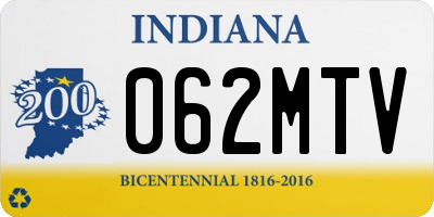 IN license plate 062MTV