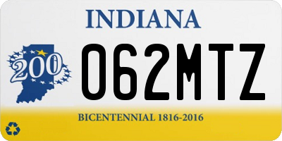 IN license plate 062MTZ
