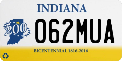 IN license plate 062MUA