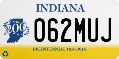 IN license plate 062MUJ