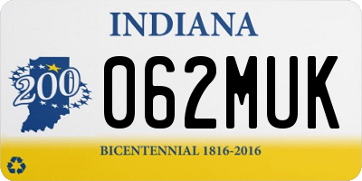 IN license plate 062MUK