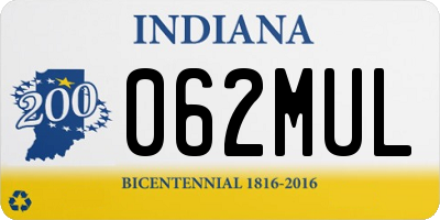 IN license plate 062MUL