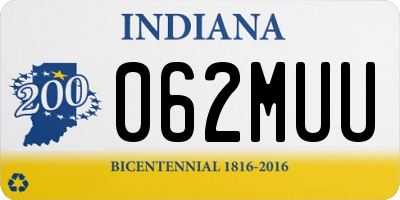 IN license plate 062MUU
