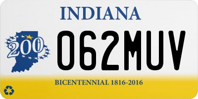 IN license plate 062MUV