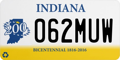 IN license plate 062MUW