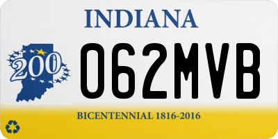 IN license plate 062MVB