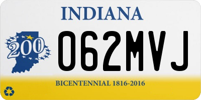 IN license plate 062MVJ
