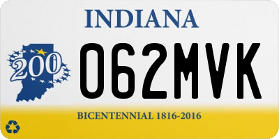 IN license plate 062MVK