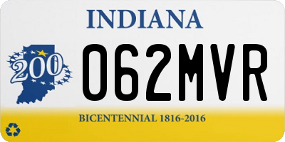 IN license plate 062MVR