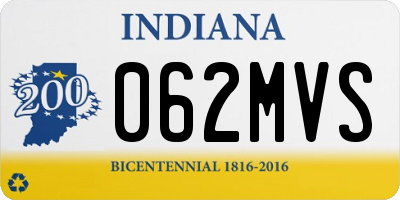 IN license plate 062MVS