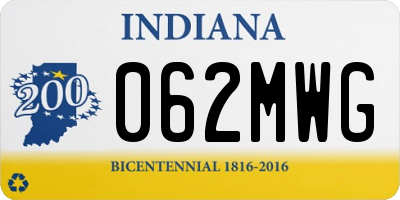 IN license plate 062MWG