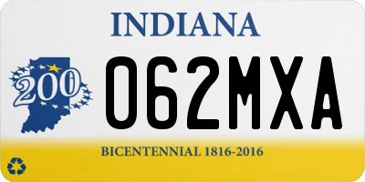 IN license plate 062MXA
