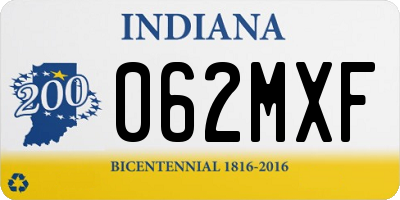 IN license plate 062MXF