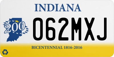 IN license plate 062MXJ