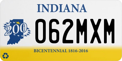 IN license plate 062MXM
