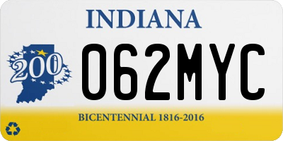 IN license plate 062MYC