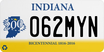 IN license plate 062MYN