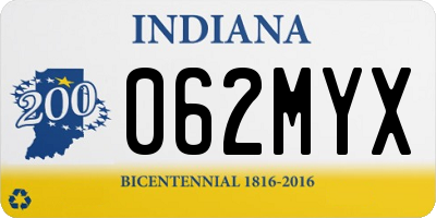 IN license plate 062MYX